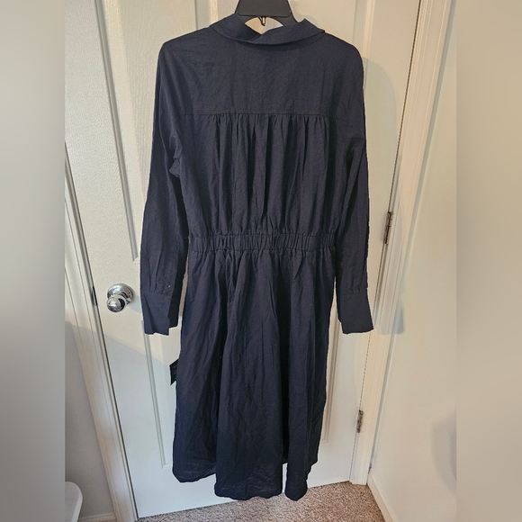Lulus NWT Impression Navy Blue Midi Dress with Pockets Size XL - Picture 4 of 5